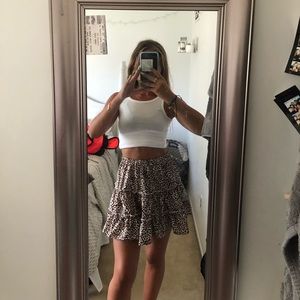 leopard print skirt